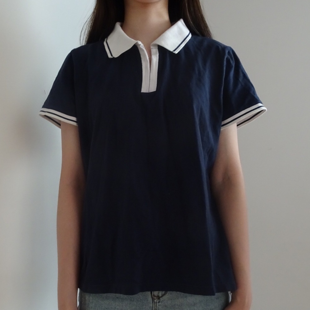 NAVY LIZGOLF POLO TEE